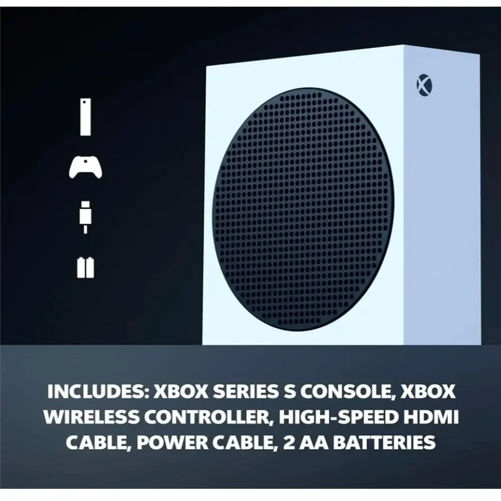 Xbox Series S, All Digital Gaming, 512GB SSD, Wireless Controller, 120FPS, White